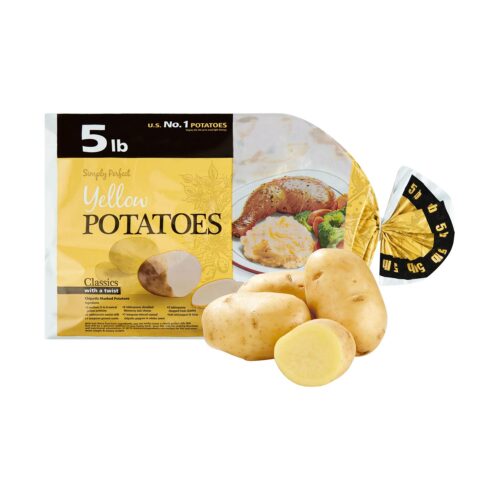 Papas amarillas frescas enteras, bolsa de 5 libras